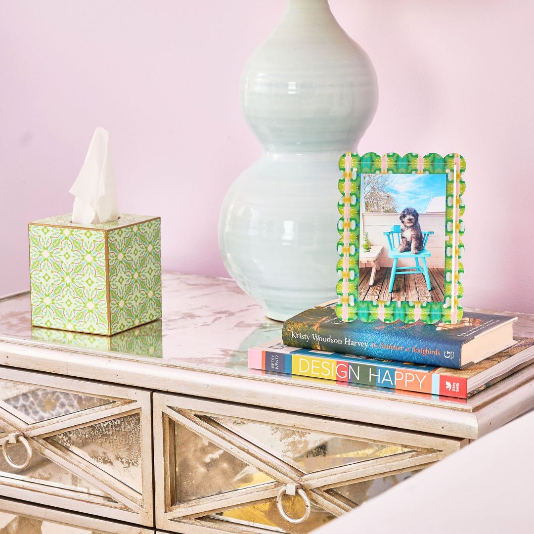 Lagos Green Tissue Box Cover
