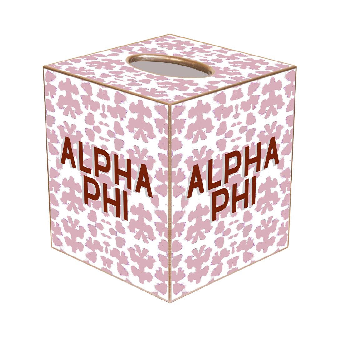 Light pink letter paper-cut tissue box