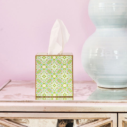 Lagos Green Tissue Box Cover