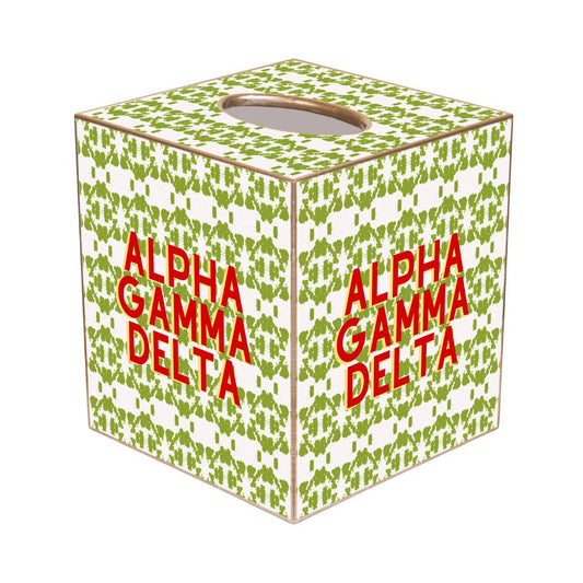 Green letter paper cut tissue box
