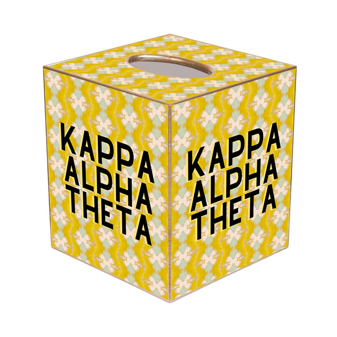 Yellow letter paper cut tissue box