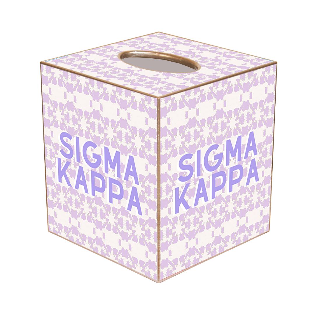Purple letter paper-cut tissue box